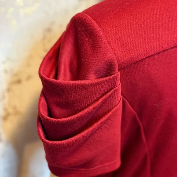 Burgundy Women's Dress - Picture 3 of 11